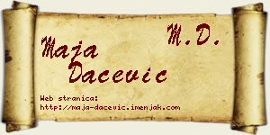 Maja Dačević vizit kartica